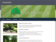 Tablet Screenshot of lawnandland.com